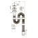 Hofrosiphon ORIO AS-7011, 1 1/2 "x40/50 mm, with a plastic grill d = 70 mm, l = 1000 mm, white