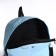 Youth backpack from textiles, 3 pockets, wallet, blue color
