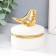 Coramics box "Golden Bird. Book" White 7.5x5.6x9 cm