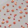 Stick plastic rhinestones "Solder" red 11x7.8 cm