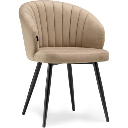 Banbu Velutto 05 Metal/velor, black/beige 54x50x76 cm.