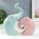 Souvenir Ceramics "Two Elephants" Pastel matte set 2 pcs 12x12 22x13 cm