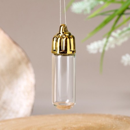 The basis for creativity and decor "A bottle with a suspension on the lid", 3 ml, color gold