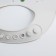 Silicone bib, on buttons, with a kit pocket, gray/white color