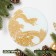 Board cutting New Year's share "Snake", d = 20 cm, glass, with a pattern, white