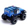 Radio -controlled jeep "Police", works from batteries, blue color