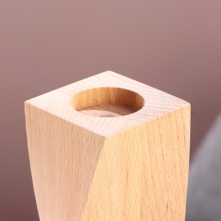 Candlestick, model No. 4, 9 x 25 cm, beech-2