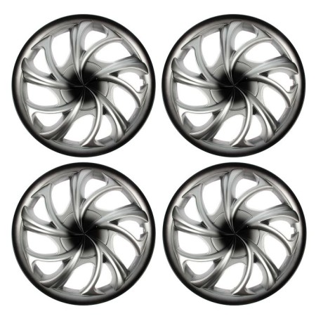 Wheel caps R14 "Fly", silver-black, set 4 pcs