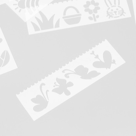 A stencil with curly edge "Summer" set of 8 pcs 18.3x5.5 cm-1