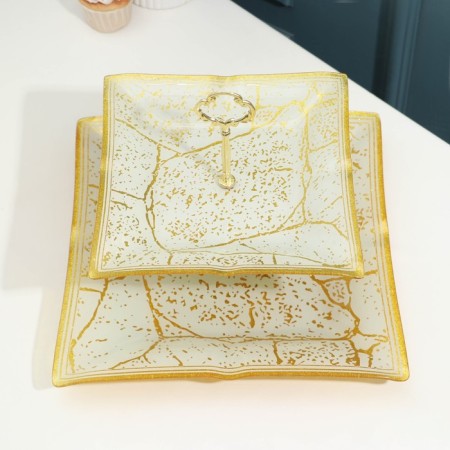 Storyta "Stone", 2 levels, beige color with gold-2