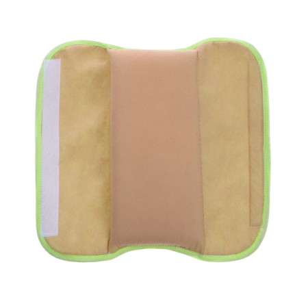 A cushion on the safety belt "Tigerok", light green with orange paws-2