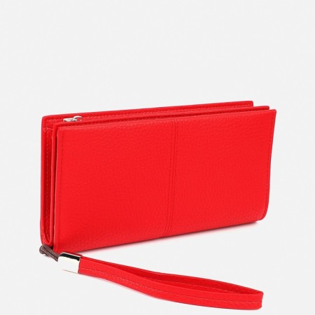 Women's wallet with lightning, red color