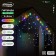 Garland "fringe" 3 x 0.6 m, IP44, transparent thread, 114 LED, glow of multi, 8 modes, solar battery