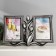 Photo frame plastic in 2 photos 10x15 cm "tulips" Dark silver 20x31 cm