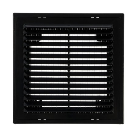 Ventilation grate "Vento" 1515VR, 150x150 mm, with a grid, detachable, black