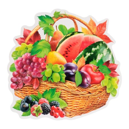Decoration on the adhesive tape "Fruit basket" watermelon, 26x26 cm