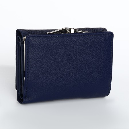 Women's wallet on magnets, blue color-1