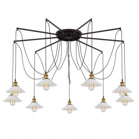 Suspended Citilux “Edison” CL451291, 150x150x235 cm, 9x75W, e27, black color-12