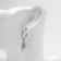 Earrings with pearls "abstraction" Fortune, color silver