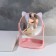 Mirror with a stand for storage "Circle", D mirror surface 14.5 cm, color mix