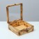 Gift box 25 × 25 × 11 cm is wooden, an outflow cover is 3 mm, firing