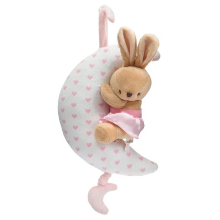 Musical Suspension "Bunny on the Moon", clockwork, on a crib, stroller, Mum & Baby-3