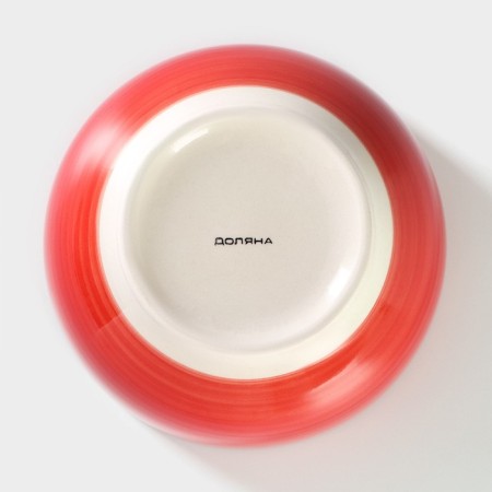 Basilly Ceramic Dolyana "Sea World", 800 ml, d = 14 cm, red color-3