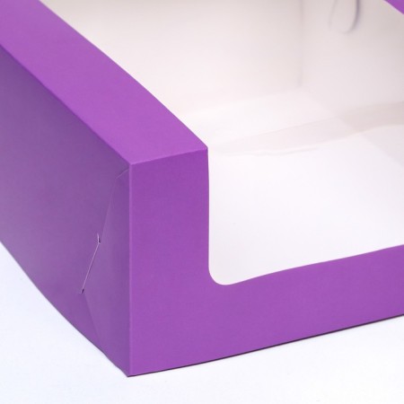 Confectionery packaging with a window, lilac, 21 x 21 x 10 cm-2
