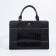Women's bag El Masta with a zipper, external pocket, long belt, black color