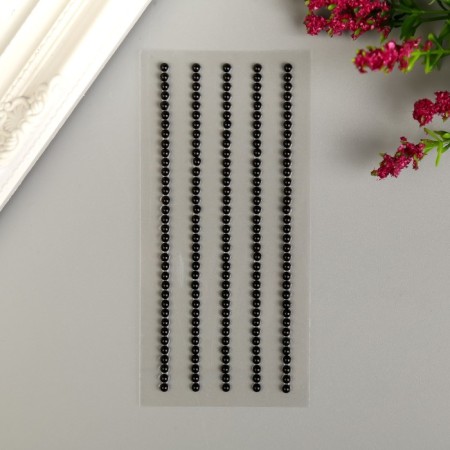 Decorative stickers "Pearls" 0.3 cm, 175 pcs, black