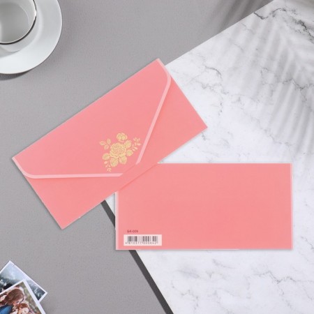 Rosa Rose envelope, velvet, 19.5x9cm