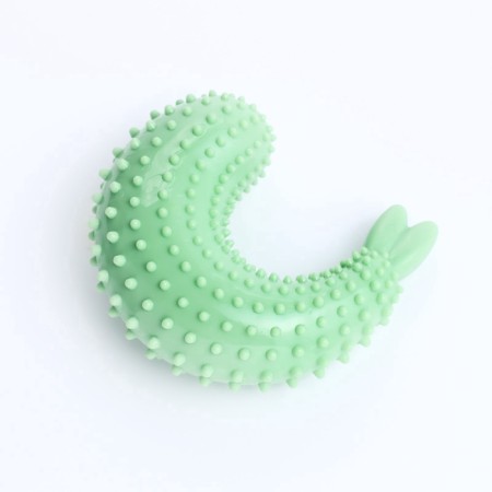 Massage toy for dogs "Shrimp" 9 cm, TPR, mix of flowers-1