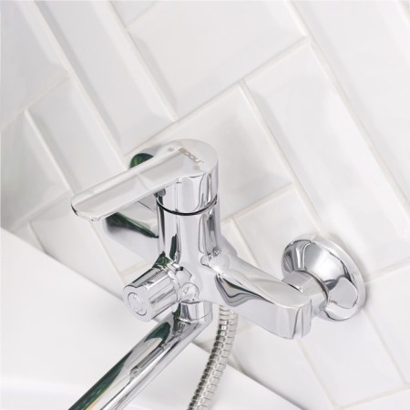 BUNNE BOOOU B8289-18F bathtub, single-leaf, shower watering can and hose, chrome-3