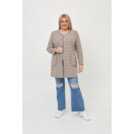 Female jacket, size 56, gray color-1