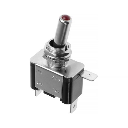 Single -pole m5 toleep with red LED indication, 12 V, 20 A, 3 contacts