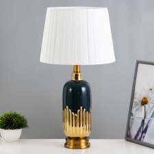 Maestro table lamp E27 40W blue-gold 28x28x53 cm Risalux