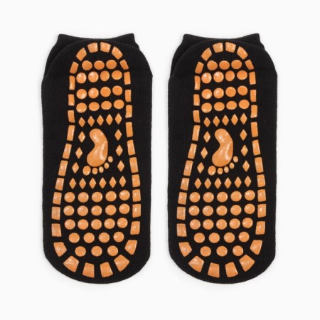 Women's socks anti-slip, black color, size 23-25 ​​(36-40)-2