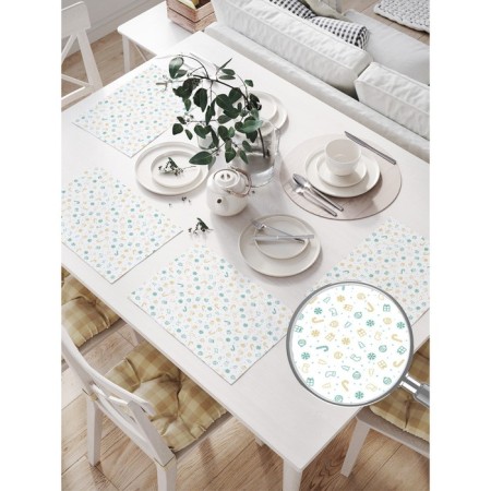 Set of napkins for setting the table "Atmosphere of the holiday", rectangular, size 32x46 cm, 4 pcs-1