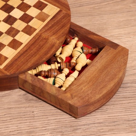 Magnetic chess 20.5x20.5x3.5 cm, shisham tree-2