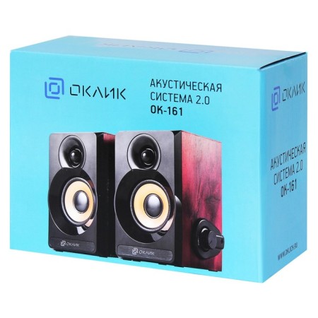 Roll speakers OK-161 2.0 black/cherry 6Wt-8