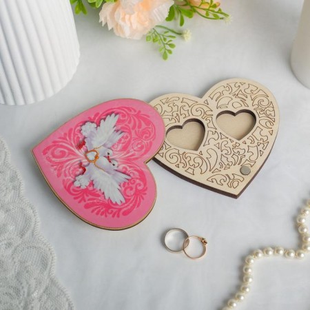The stand for the rings "pigeons", pink, on the magnet-1