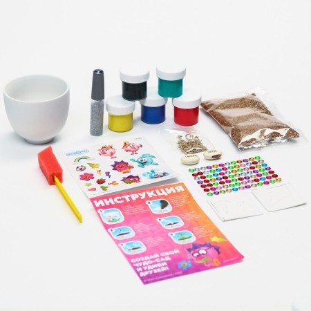 Set for creativity and experiments "Miracle-garden, grow grass" Smeshariki, germinar-4