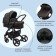 Stroller children's transformer 2 in 1 Taurus (Indigo), black color
