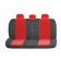Autoshekhli university Autoprofi Comfort, COM-1105 BK/RD (M), velor, a set of 11 objects, black/red color