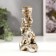 Souvenir Polystone SPRISE STRECTION OF STRECTIONS "Indian elephant on a log" 12.5x7.5x3.2 cm
