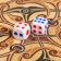 Wooden backgammon large, with checkers "wolves", board game, 50 x 50 cm
