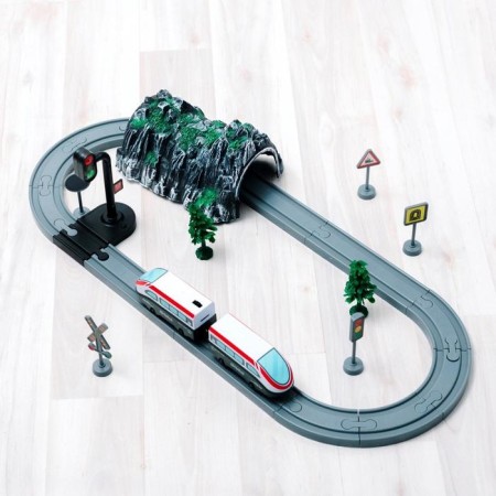 Railway for children "My City", 41 item, on batteries-3