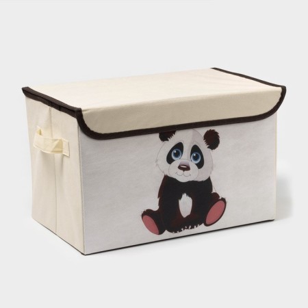 Stellyer box for storage with a “baby panda” lid, 38 × 25 × 24 cm