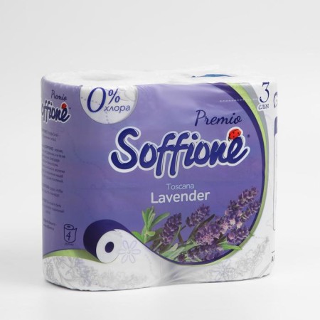 Soffione Premium Toscana Lavender, 3 layers, 4 rolls-3