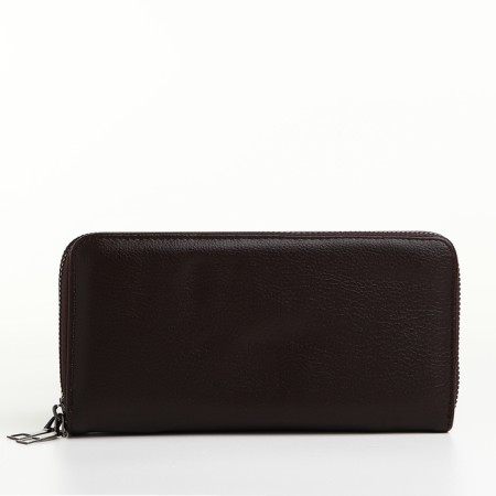 Male purse-clate on the zipper Textura, brown color-2